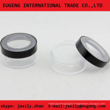 3ml 8ml 15ml 20ml clear round cosmetic loose powder case